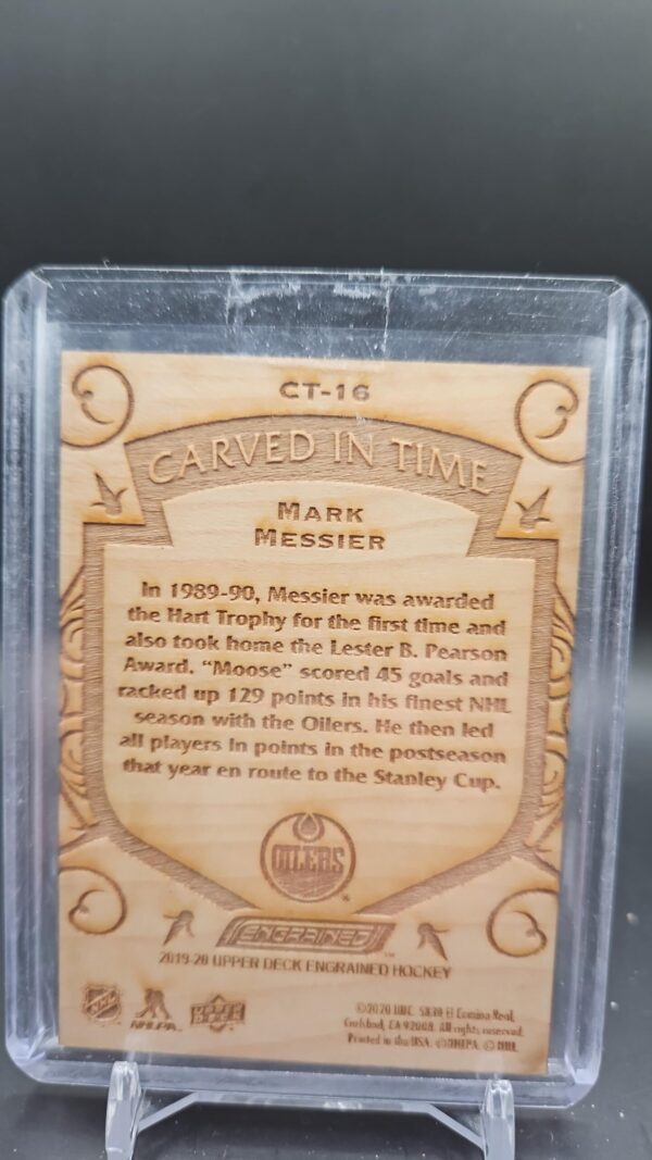 2019-20 Upper Deck Engrained Carved in Time Mark Messier CT-16 - Image 2