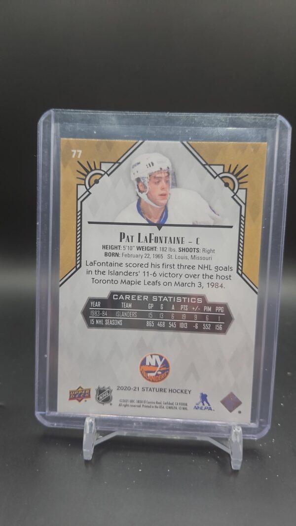 2020-21 Upper Deck Stature Pat LaFontaine #77 - Image 2