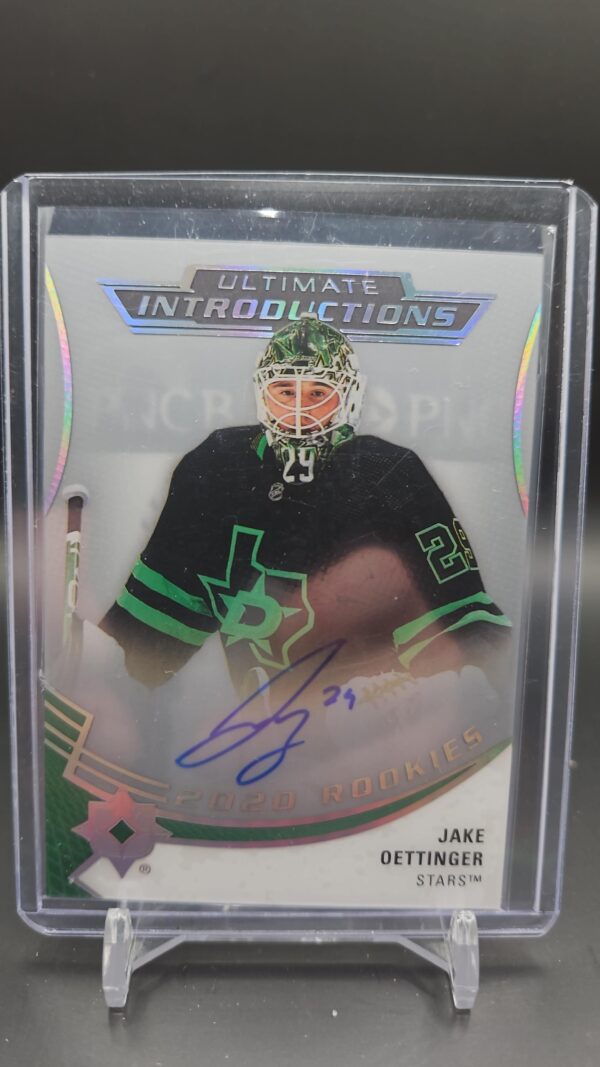 2020 Upper Deck Ultimate Collection Introductions Jake Oettinger #UI-25 Rookie Auto