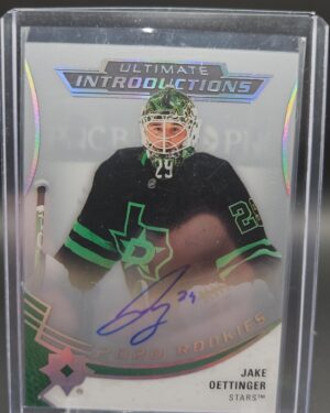 2020-21 Upper Deck Ultimate Collection Introductions Rookie Auto #UI-25 Jake Oettinger Dallas Stars
