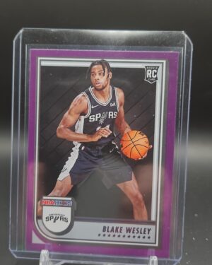 2022-23 NBA Hoops #255 Blake Wesley PURPLE Rookie Card RC San Antonio Spurs