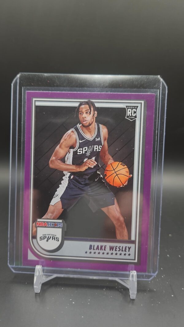 2022-23 NBA Hoops #255 Blake Wesley PURPLE Rookie Card RC San Antonio Spurs