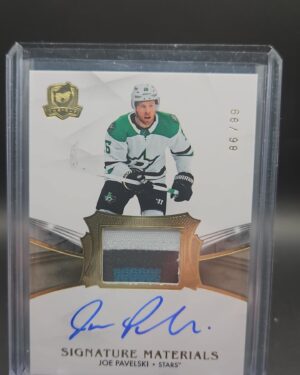 2020-21 UD The Cup Signature Materials Joe Pavelski 3-color patch auto /99 Dallas Stars