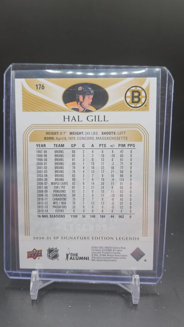 2020-21 SP Signature Legends Hockey Gold #176 Hal Gill - Image 2