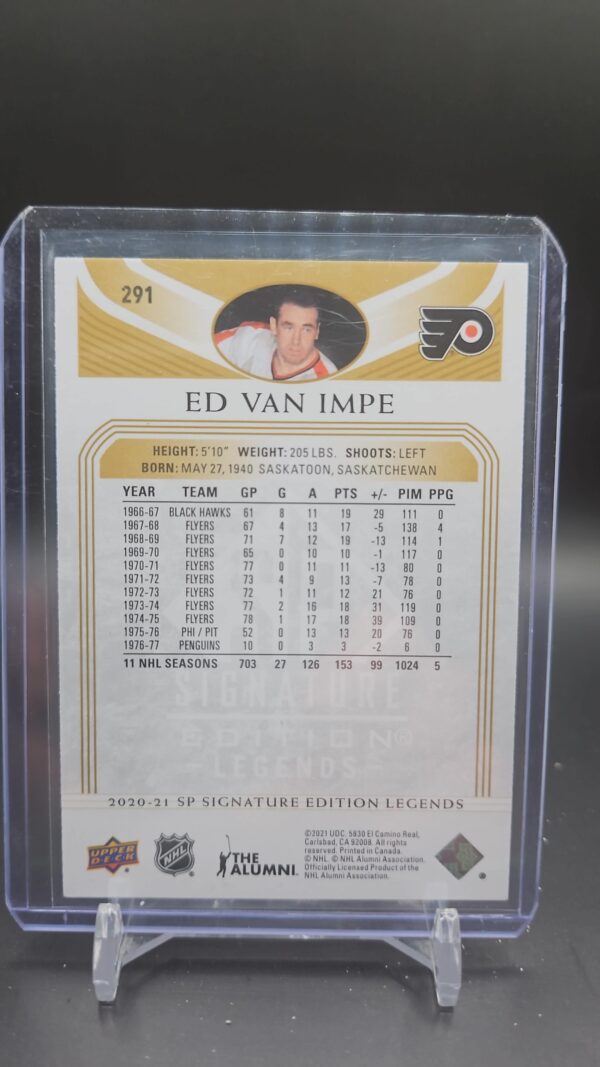 2020-21 Upper Deck SP Signature Edition Legends Gold Ed Van Impe #291 - Image 2