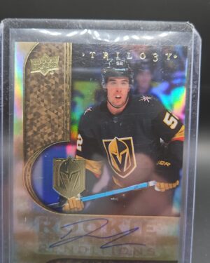 2020-21 Upper Deck Trilogy Rookie Renditions Gold #RR13 Dylan Coghlan AUTO
