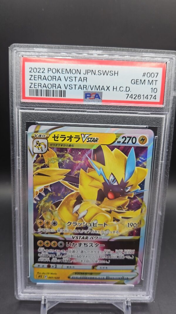 PSA 10 2022 POKEMON JAPANESE SWORD & SHIELD 007 ZERAORA VSTAR