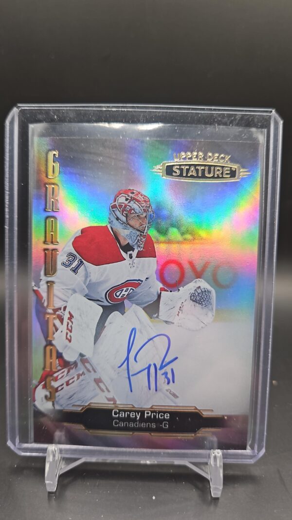 2020-21 Upper Deck Stature Gravitas Auto #G16 Carey Price