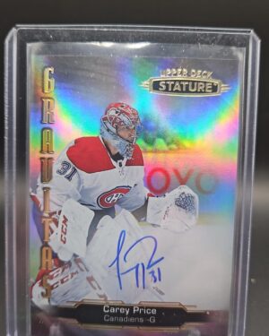 2020-21 Upper Deck Stature Gravitas Auto #G16 Carey Price Montreal Canadiens