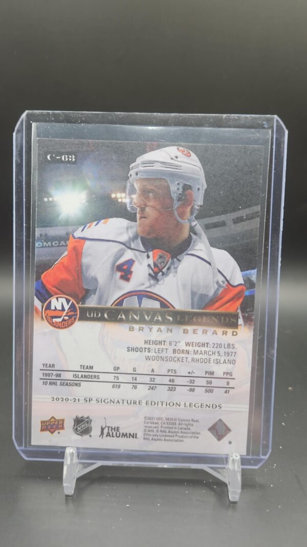 2020-21 Upper Deck SP Signature Edition Legends UD Canvas Bryan Berard #C-63 - Image 2