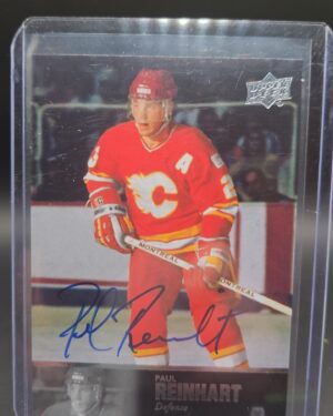 2020-21 SP Signature Legends '97 Legends Signatures Paul Reinhart Auto #AL-224 card featuring Calgary Flames legend, hard-signed autograph, and premium design for collectors.