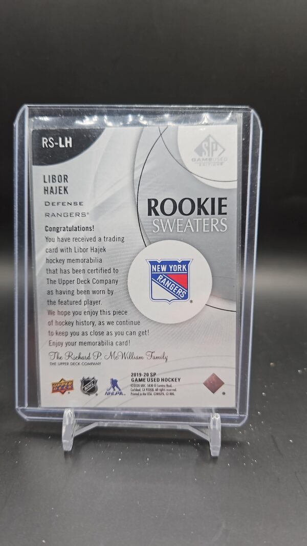 2019-20 Upper Deck SP Game Used Sweaters /199 Libor Hajek #RS-LH - Image 2