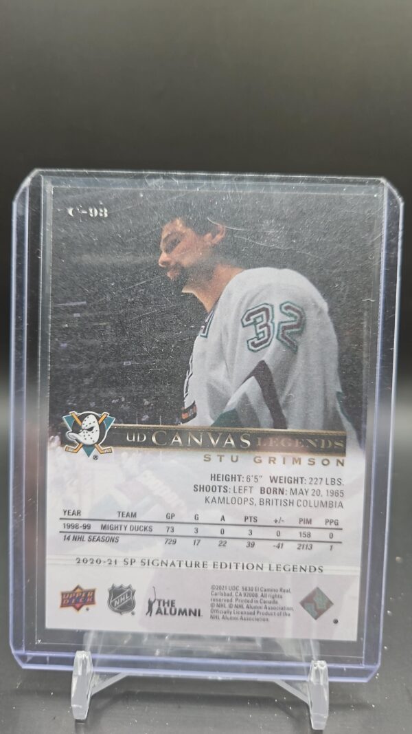 2020-21 Upper Deck SP Signature Edition Legends UD Canvas Stu Grimson #C-93 - Image 2