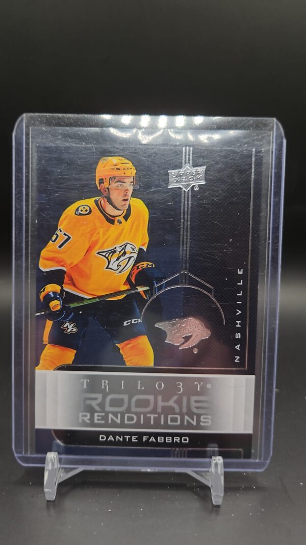 2019-20 UD Trilogy Rookie Renditions #RR-18 Dante Fabbro - Nashville Predators