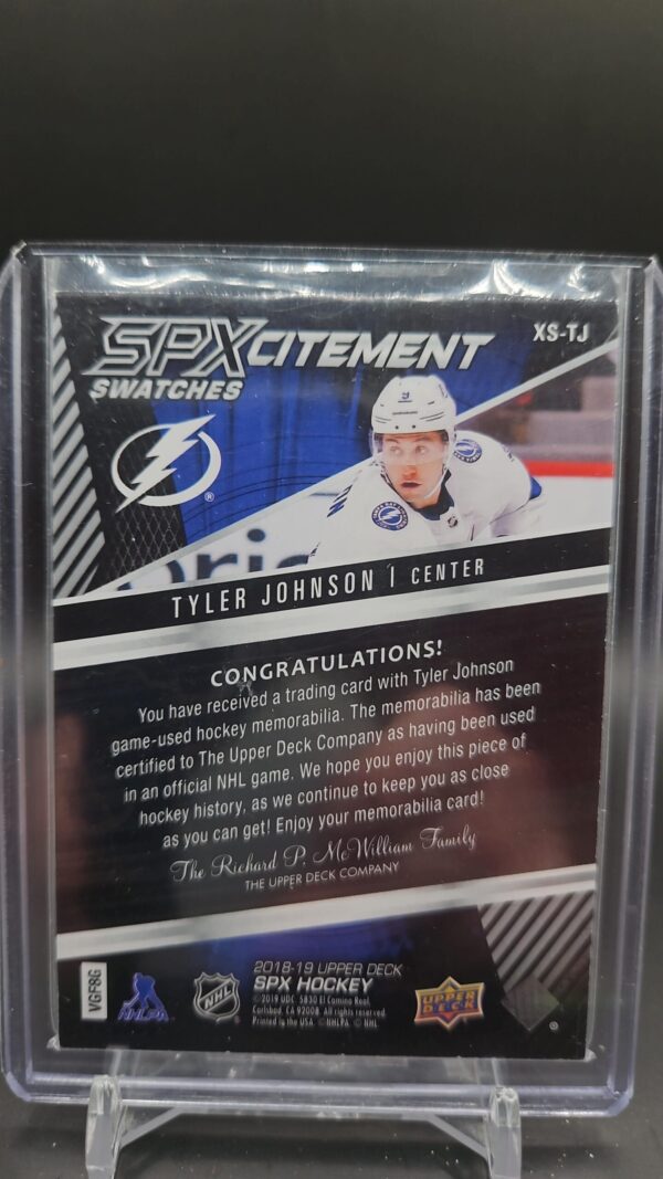 2018-19 SPx SPXcitement Swatches Tyler Johnson #XS-TJ - Image 2