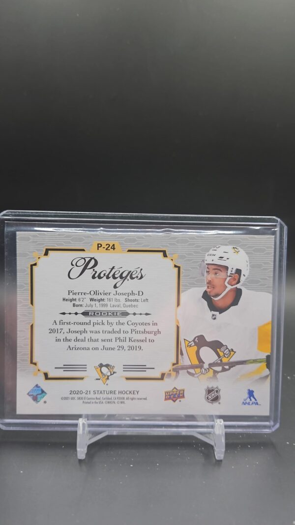 2020-21 Upper Deck Stature Proteges Pierre-Olivier Joseph #P-24 Rookie - Image 2