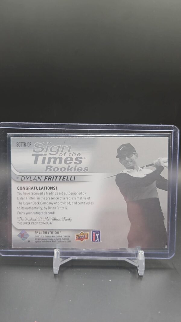 2021 UD SP Authentic Sign of the Times DYLAN FRITTELLI #SOTTR-DF - Image 2