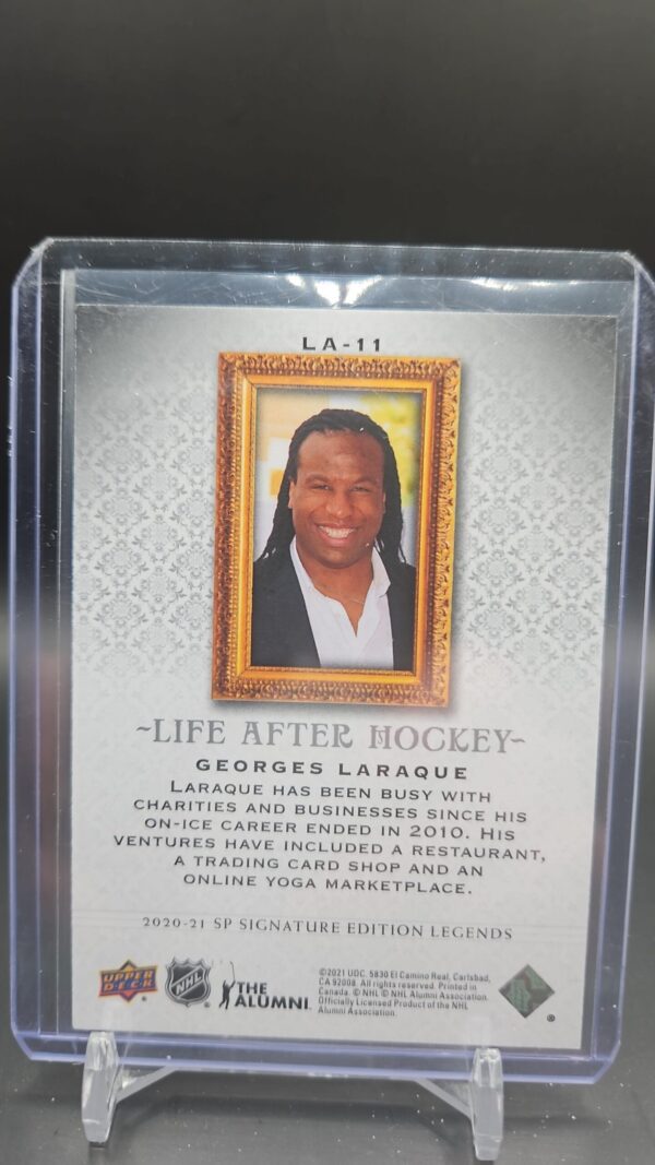 2020-21 UD SP Signature Edition Legends Life After Hockey Georges Laraque LA-11 - Image 2