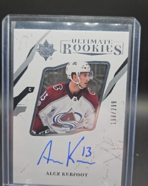 Alex Kerfoot 2017-18 Upper Deck Ultimate Collection Rookies Autograph #77 rookie hockey card
