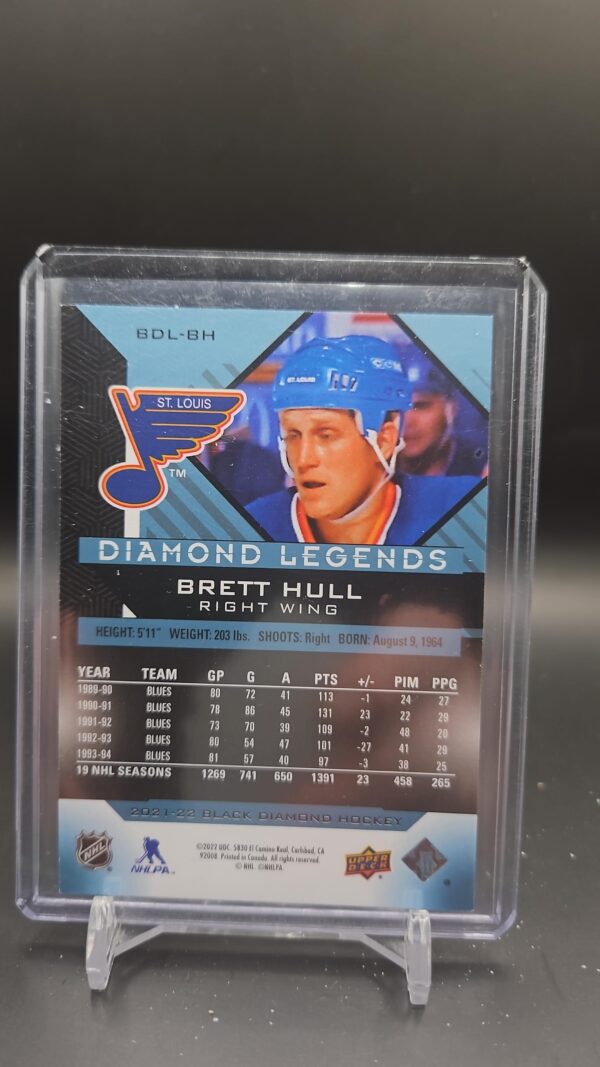 2021-22 Black Diamond Diamond Legends #BDLBH Brett Hull /249 - St. Louis Blues - Image 2