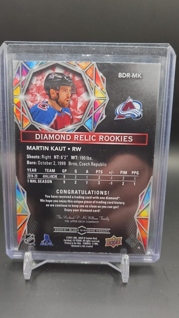 2020 Upper Deck Black Diamond Relic Gems Ruby /49 Martin Kaut #BDR-MK - Image 2