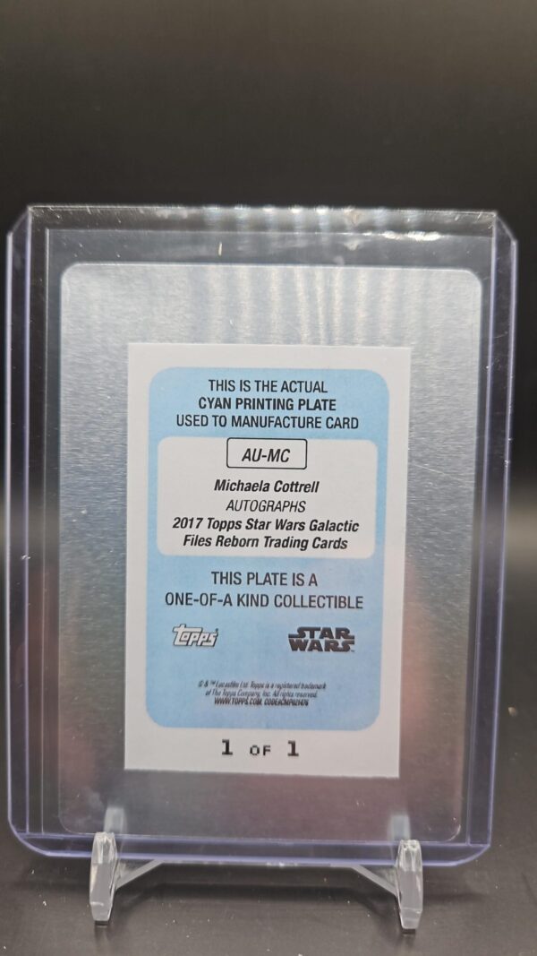 Topps Star Wars Galactic Files Reborn Phantom Menace Signature Even Piell Auto Printing Plate 1 of 1 - Image 2