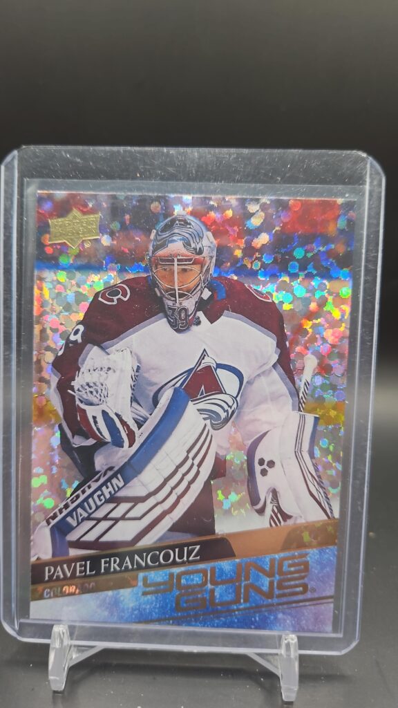 2020-21 Upper Deck Young Guns Speckled Rainbow Foil #249 Pavel Francouz Rookie Colorado Avalanche