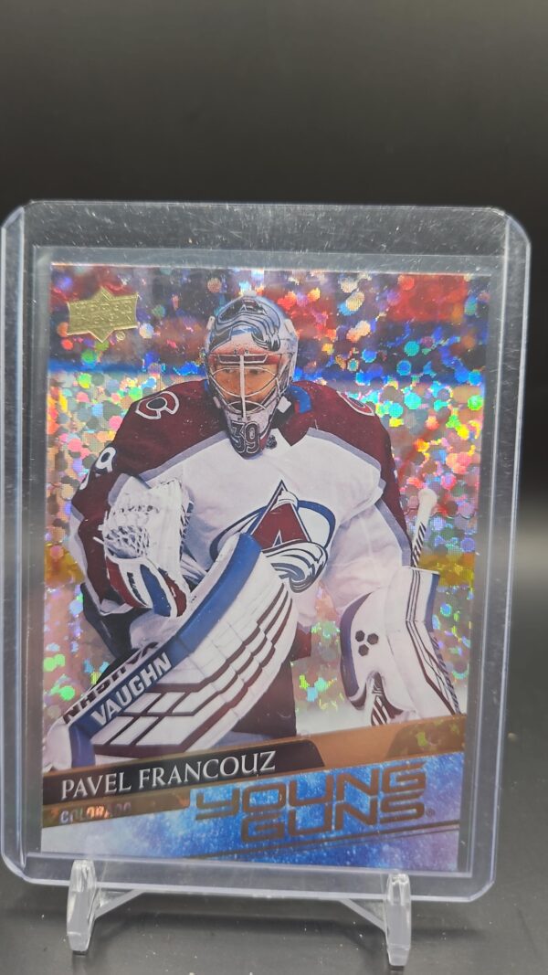 2020-21 Upper Deck #249 Pavel Francouz Young Guns Speckled Rainbow Foil