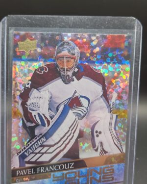 2020-21 Upper Deck Young Guns Speckled Rainbow Foil #249 Pavel Francouz Rookie Colorado Avalanche