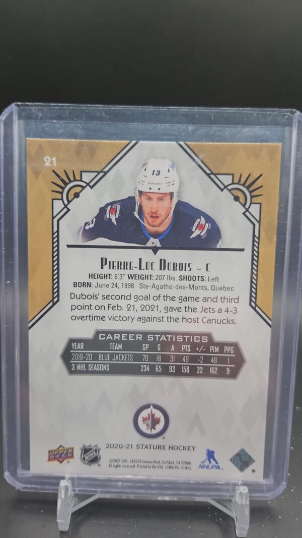 2020-21 Upper Deck Stature Pierre-Luc Dubois #21 - Image 2