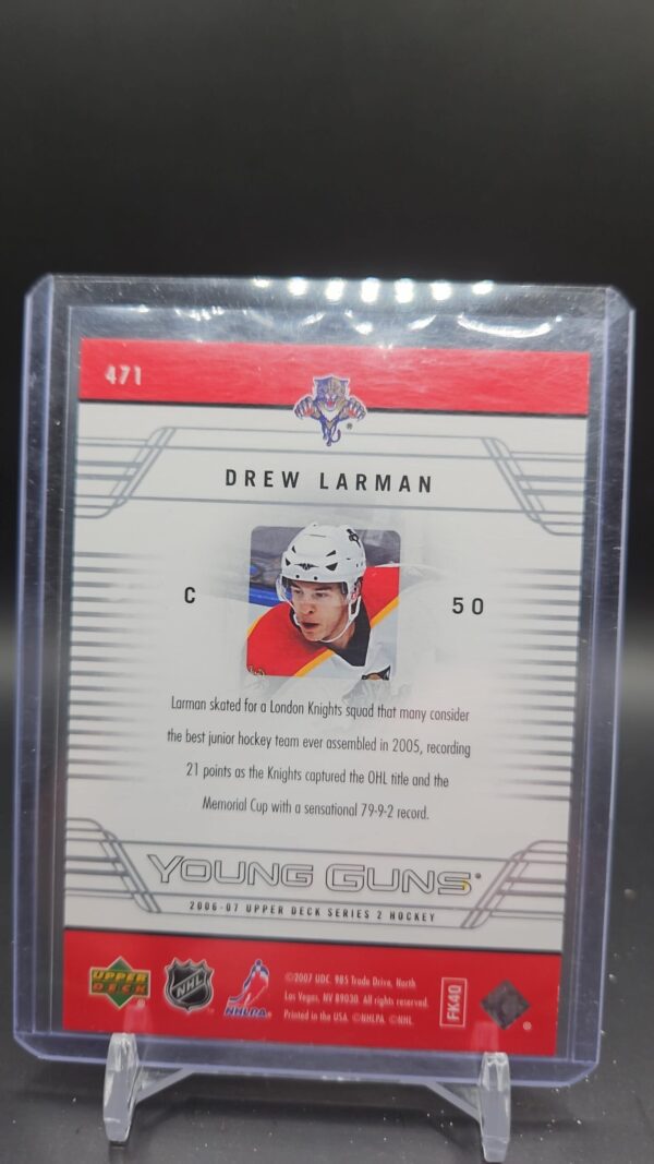 2006-07 Upper Deck Young Guns Series 2 Drew Larman Florida #471 - Image 2