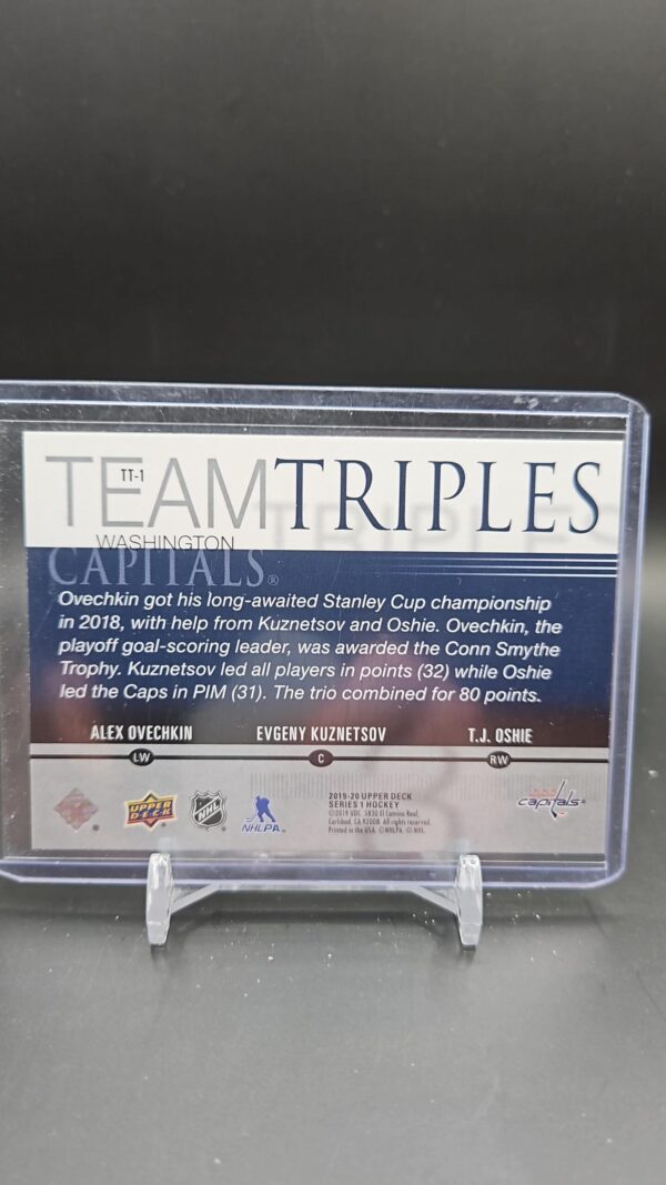 2019-20 Washington Capitals #TT-1 Upper Deck Hockey Series 1 Team Triples - Image 2