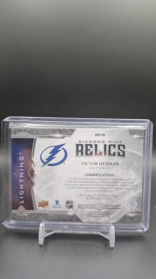 2019-20 Upper Deck Black Diamond Diamond Mine Relics Victor Hedman #DM-VH - Image 2