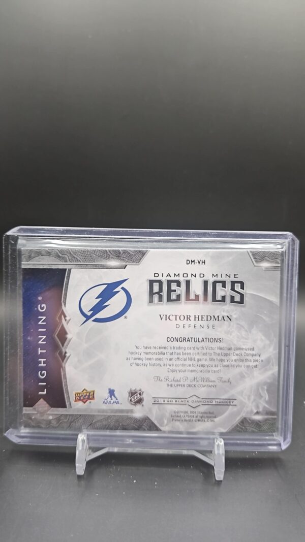 2019-20 Upper Deck Black Diamond Diamond Mine Relics Victor Hedman #DM-VH - Image 2