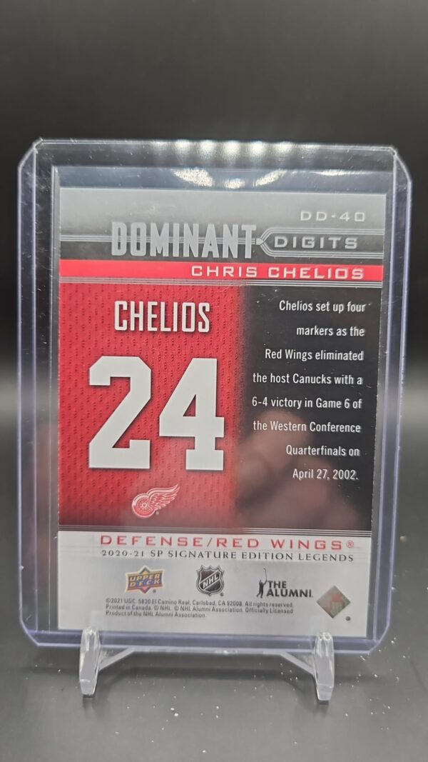 2020-21 SP Signature Edition Legends Dominant Digits - Chris Chelios #DD-40 - Image 2