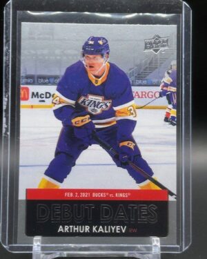 2021-22 Upper Deck Series 1 Debut Dates #DD-4 Arthur Kaliyev