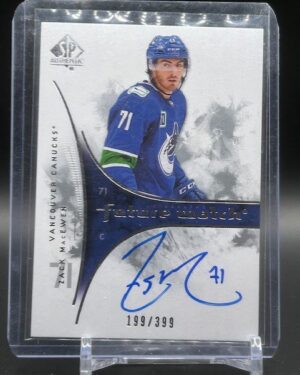 Zack MacEwen 2019-20 SP Authentic 2009-10 Retro Future Watch Autograph #RFWA-ZM rookie hockey card