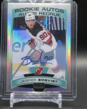 Jesper Boqvist 2019-20 O-Pee-Chee OPC Platinum Rainbow Rookie Auto #R-BO rookie autograph hockey card