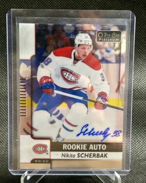 Nikita Scherbak, OPC Platinum, 2017-18, Rookie Auto, #R-NS, Montreal Canadiens, autograph