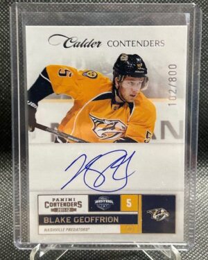 2011-12 Panini Contenders Calder Contenders Blake Geoffrion Auto /800 #230