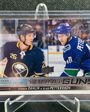 2018-19 Upper Deck Series 1 Young Guns Checklist Dahlin/Pettersson #250