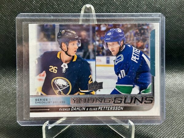 2018-19 Upper Deck Series 1 Young Guns Checklist Dahlin/Pettersson #250