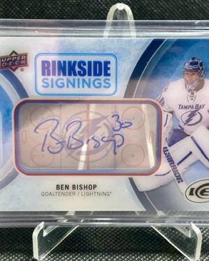 2016-17 Ice Rinkside Signings Ben Bishop #RS-BB Lightning rookie autograph card