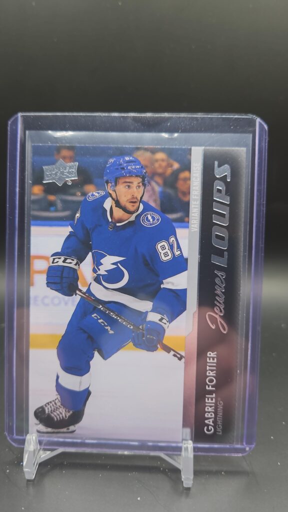 2021-22 French Young Guns Gabriel Fortier #704 Lightning rookie card