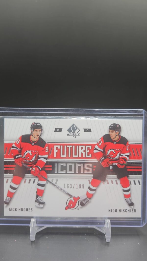 2019-20 UD Jack Hughes & Nico Hischier Sp Authentic Future Icons /199 #134