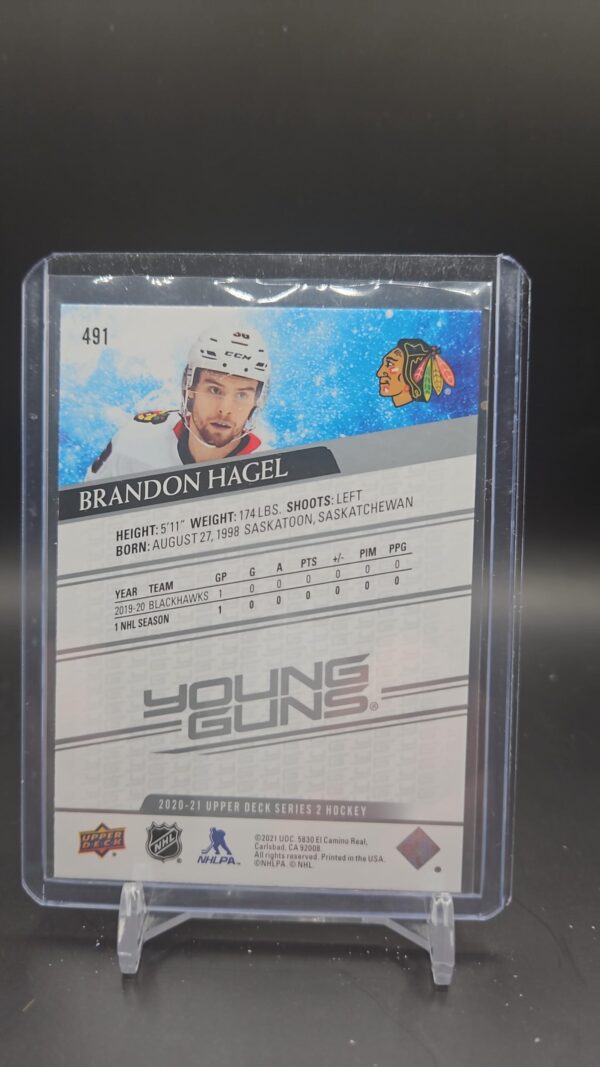 2020-21 Upper Deck Young Guns Brandon Hagel Rookie Card #491 RC - Image 2
