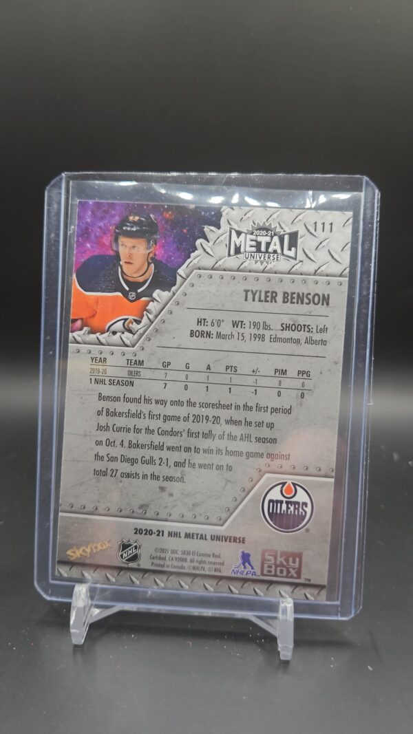 2020-21 Tyler Benson Skybox Metal Universe Rookie Hockey Card #111 - Image 2