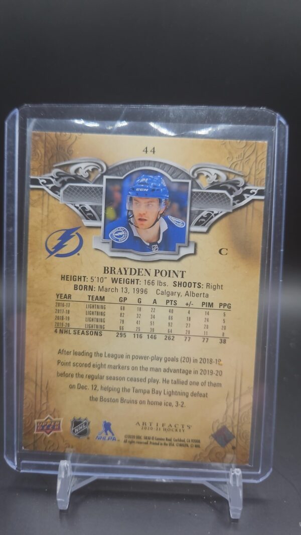 2020-21 Upper Deck Artifacts Autumn /75 Brayden Point #44 - Image 2