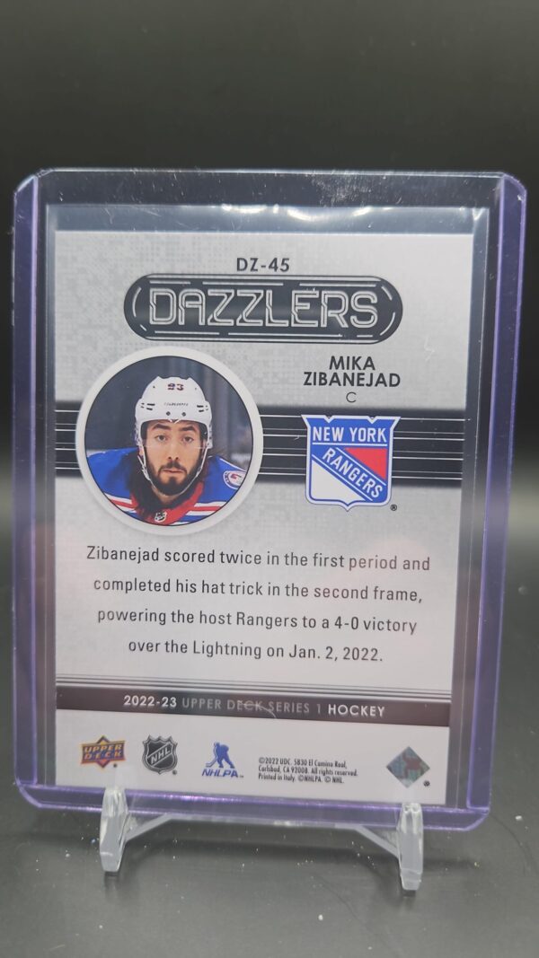 2022-23 UPPER DECK SERIES 1 BLUE DAZZLERS MIKA ZIBANEJAD #DZ-45 - Image 2