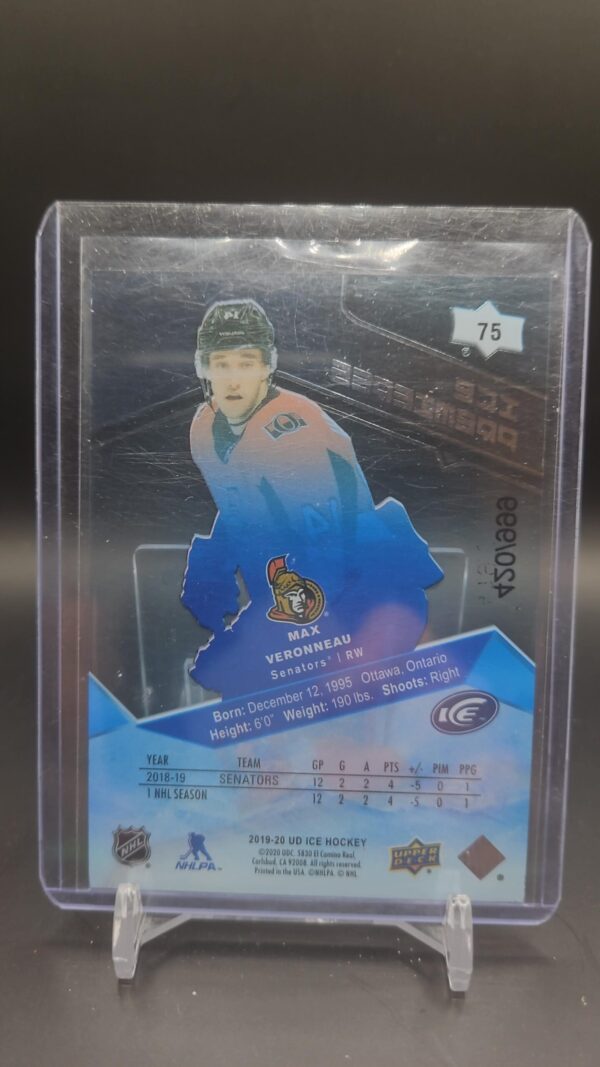 2019-20 UpperDeck Ice Premieres Max Veronneau #75 /999 - Image 2